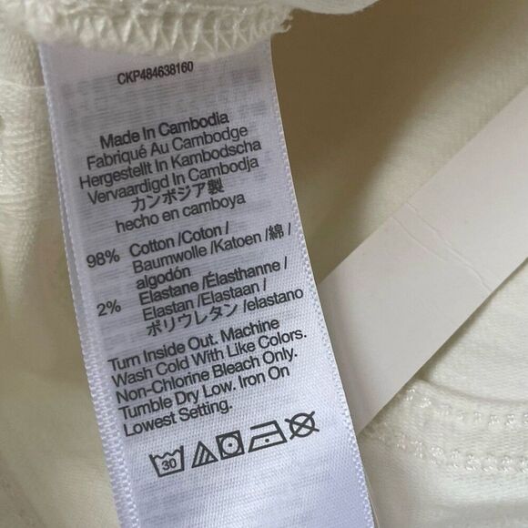 MADEWELL Jeans Women 25 The '90s Straight Crop Ivory NEW Raw Hem NQ179 - Picture 12 of 13